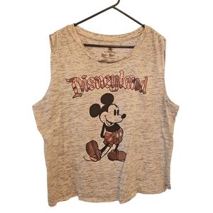 Disney Gray Sleeveless Top with Mickey Mouse